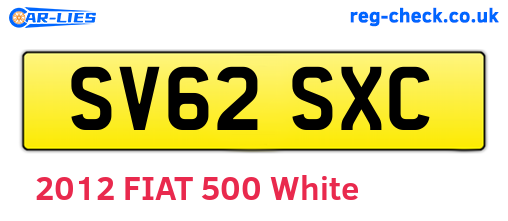 SV62SXC are the vehicle registration plates.