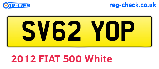 SV62YOP are the vehicle registration plates.