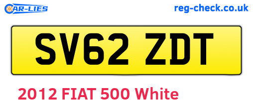 SV62ZDT are the vehicle registration plates.