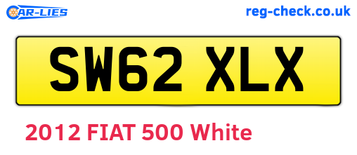 SW62XLX are the vehicle registration plates.