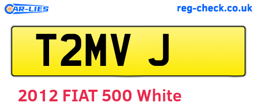 T2MVJ are the vehicle registration plates.