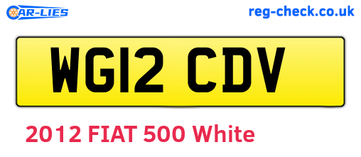 WG12CDV are the vehicle registration plates.