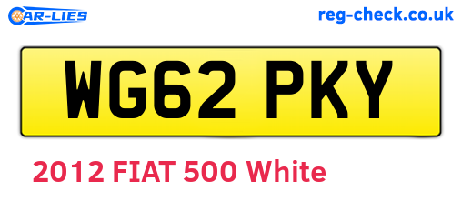 WG62PKY are the vehicle registration plates.