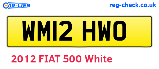 WM12HWO are the vehicle registration plates.