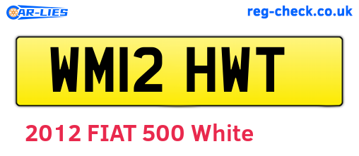 WM12HWT are the vehicle registration plates.