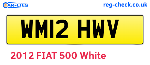 WM12HWV are the vehicle registration plates.