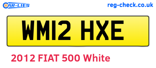 WM12HXE are the vehicle registration plates.