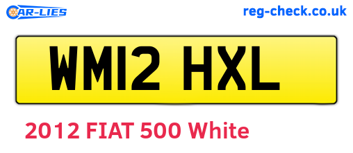 WM12HXL are the vehicle registration plates.