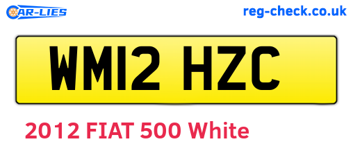 WM12HZC are the vehicle registration plates.