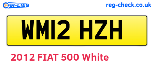 WM12HZH are the vehicle registration plates.