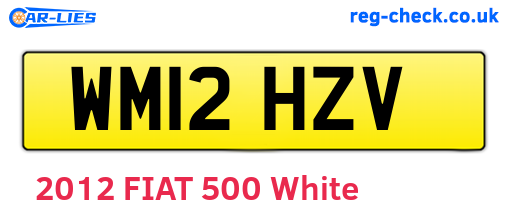 WM12HZV are the vehicle registration plates.