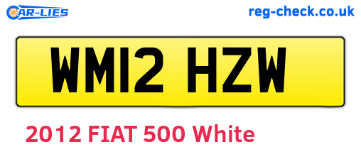 WM12HZW are the vehicle registration plates.