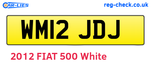 WM12JDJ are the vehicle registration plates.