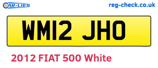 WM12JHO are the vehicle registration plates.