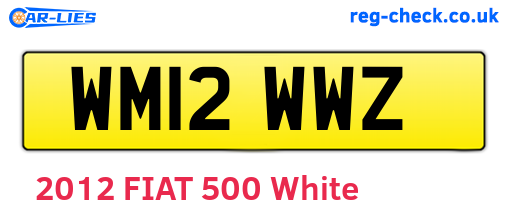 WM12WWZ are the vehicle registration plates.