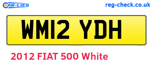 WM12YDH are the vehicle registration plates.