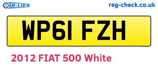 WP61FZH are the vehicle registration plates.