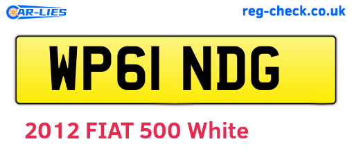 WP61NDG are the vehicle registration plates.