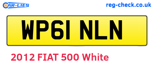 WP61NLN are the vehicle registration plates.