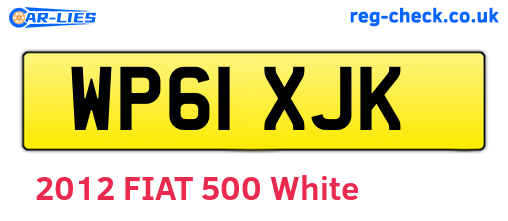 WP61XJK are the vehicle registration plates.