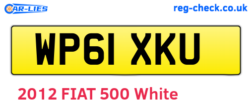 WP61XKU are the vehicle registration plates.