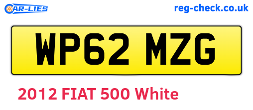 WP62MZG are the vehicle registration plates.