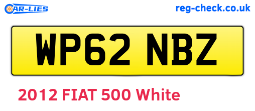 WP62NBZ are the vehicle registration plates.