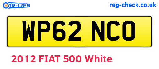 WP62NCO are the vehicle registration plates.