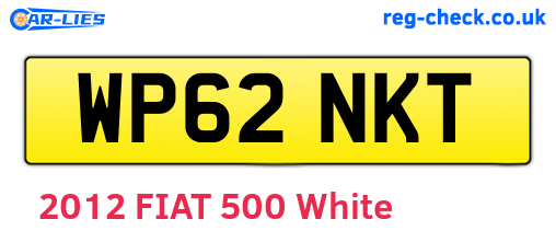 WP62NKT are the vehicle registration plates.