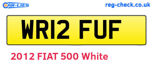WR12FUF are the vehicle registration plates.