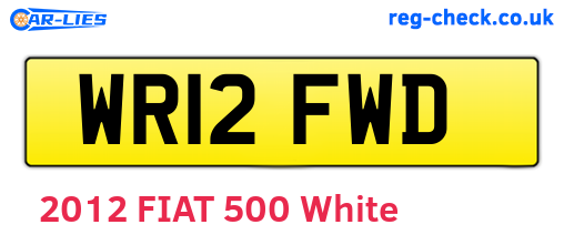 WR12FWD are the vehicle registration plates.