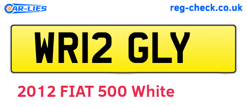 WR12GLY are the vehicle registration plates.