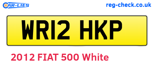 WR12HKP are the vehicle registration plates.