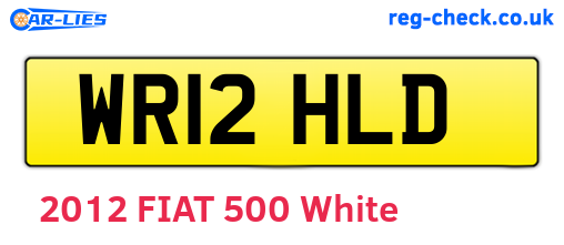 WR12HLD are the vehicle registration plates.