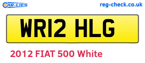 WR12HLG are the vehicle registration plates.
