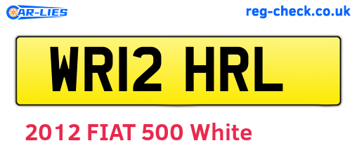 WR12HRL are the vehicle registration plates.