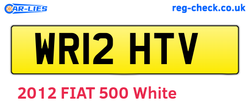 WR12HTV are the vehicle registration plates.