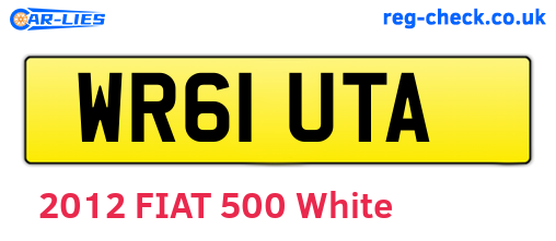 WR61UTA are the vehicle registration plates.