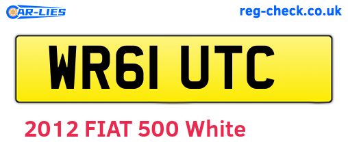 WR61UTC are the vehicle registration plates.