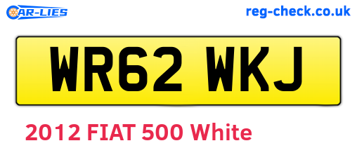 WR62WKJ are the vehicle registration plates.