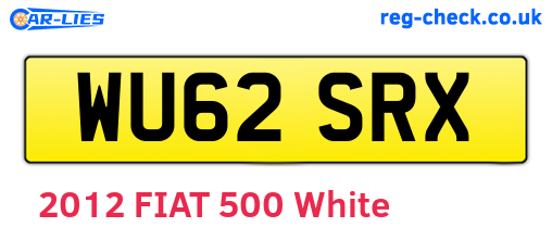 WU62SRX are the vehicle registration plates.