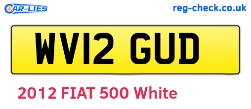 WV12GUD are the vehicle registration plates.