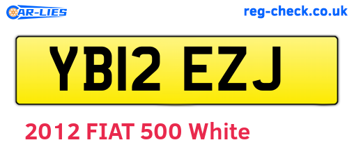YB12EZJ are the vehicle registration plates.