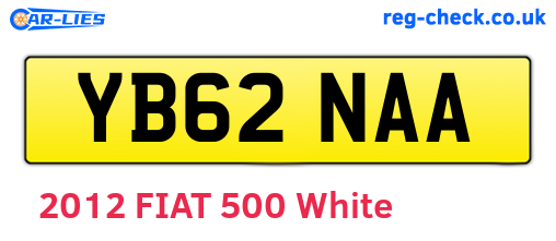 YB62NAA are the vehicle registration plates.
