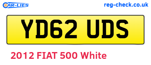 YD62UDS are the vehicle registration plates.