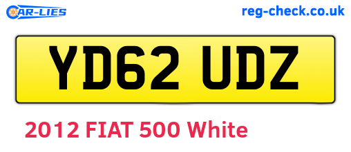 YD62UDZ are the vehicle registration plates.