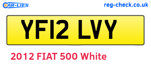 YF12LVY are the vehicle registration plates.