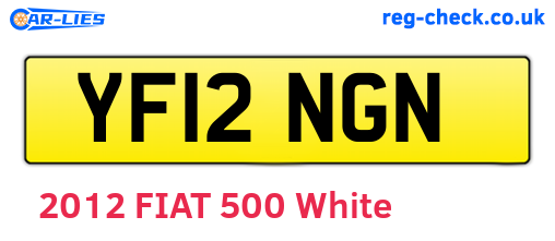 YF12NGN are the vehicle registration plates.