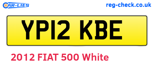 YP12KBE are the vehicle registration plates.