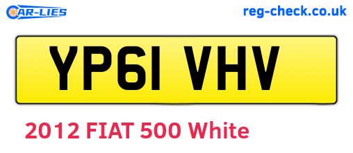 YP61VHV are the vehicle registration plates.